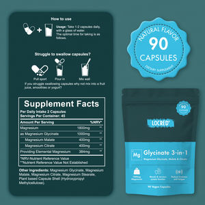 Nouvelle arrivée Capsules <span class=keywords><strong>de</strong></span> minéraux pour adultes Usine directement métabolisme des glucides Biglycinate <span class=keywords><strong>de</strong></span> magnésium Glycinate <span class=keywords><strong>de</strong></span> magnésium pour - Product Image 3