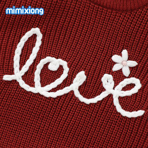 MIMIXIONG Suéteres para Bebé con Patrón de Corazón Bordado a Mano 2024, Ropa para Niñas y Niños, Ropa Infantil - Product Image 5