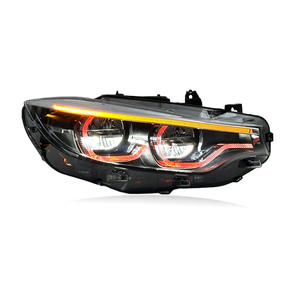 Fari a LED SJC Auto IKON Style LC2 V2 per <span class=keywords><strong>BMW</strong></span> <span class=keywords><strong>Serie</strong></span> <span class=keywords><strong>4</strong></span> <span class=keywords><strong>F32</strong></span> F36, M3 F80, M4 F82, con DRL Personalizzabili Giallo Ambra Rosso - Product Image 6