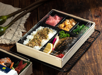 Boîte à charcuterie en bois avec couvercle anti-buée, boîte bento pour sushi, truffes, sandwichs, beignets, fruits, desserts, idéale pour les fêtes et les plats à emporter