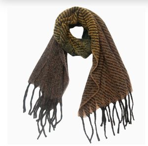 ผ้าคลุมไหล่ผ้าพันคอไล่ระดับสีสำหรับผู้หญิงในฤดูใบไม้ร่วงและฤดูหนาว - Product Image 3