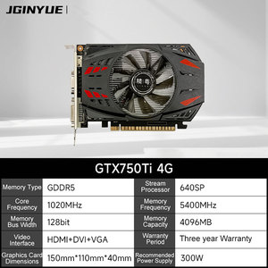 JGINYUE GTX750TI 4GD5 128 Bit GDDR5 4GB Tarjeta gráfica para juegos Escritorio 5400Mhz Un ventilador <span class=keywords><strong>GPU</strong></span> - Product Image 6