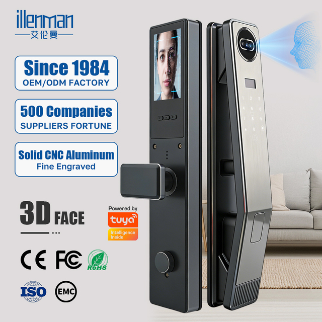 3d Face Recognition Smart Door Lock With Camera Cerradura Inteligente Biometric Fingerprint Security Automatic Smart Lock