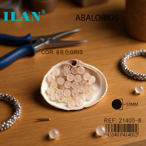 Perline ILAN da 10mm in Grigio Opaco per Creazione di Gioielli - Product Image 3