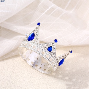 Corona per capelli, Decorazione per torte di compleanno e matrimoni, Corona per torte per bambini e bambine, Cappello a cilindro, Strumento per decorare torte con fiori - Product Image 6