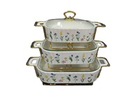 Ensemble de plats de cuisson en céramique modernes pour restaurant, plats rectangulaires de qualité alimentaire pour la restauration