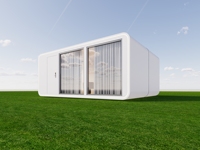 Capsule de bureau mobile intelligente prête à l'emploi pour espace commercial, maison capsule préfabriquée, bâtiment de bureau en capsule, maison capsule intelligente