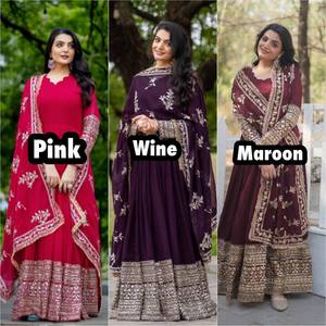 Nuevo diseñador Party Wear Look Vestido de trabajo de secuencia de bordado pesado completo con colección completamente cosida y Dupatta Ready to Wear - Product Image 5