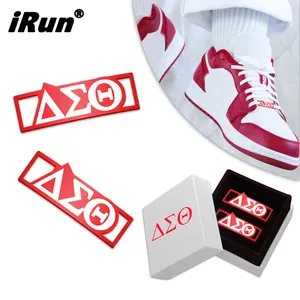 iRun Metal Sorority Shoe Charms Sigma Letter Shoe Ornaments Accessories Inspirational Shoelaces Charm for Female