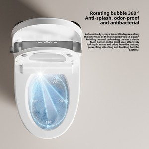 WC Intelligente in <span class=keywords><strong>Porcellana</strong></span> da Pavimento 110V con Telecomando Incluso, Sedile Riscaldato, Pulizia Automatica, <span class=keywords><strong>Set</strong></span> <span class=keywords><strong>Bagno</strong></span> - Product Image 3