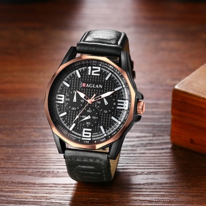 Montre à quartz vintage pour homme, bracelet souple simple, chiffres arabes, <span class=keywords><strong>grand</strong></span> cadran pour montres pour homme - Product Image 1