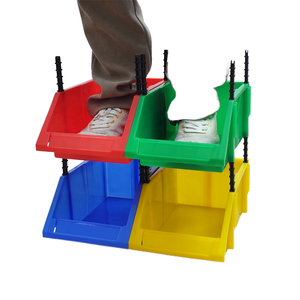 Industrial HDPE Recyclable Stackable Storage Bins Plastic <b>Boxes</b> High Quality Eco-friendly Warehouse Shelf - Product Image 1