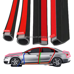Bande d'étanchéité en <span class=keywords><strong>caoutchouc</strong></span> pour portières <span class=keywords><strong>de</strong></span> voiture, ruban d'isolation phonique, résistant aux intempéries, Type D, B, P, Z, étanche, adhésive, 6 pièces - Product Image 1