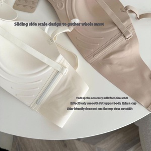 Reggiseno Push-Up senza spalline <span class=keywords><strong>mezza</strong></span> <span class=keywords><strong>coppa</strong></span> in gelatina senza spalline speciale tazza fissa integrata per lo stile piccolo petto senza montatura - Product Image 3
