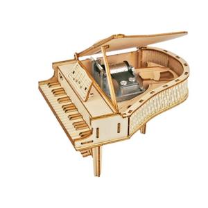 Rompecabezas 3D, pianos de madera, juguetes artesanales DIY hechos a mano, cajas musicales, cajas de ocho tonos, juguetes creativos para compra al por mayor - Product Image 3