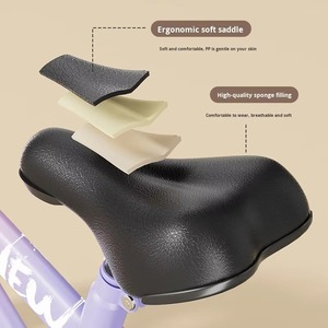Vélo d'équilibre pour enfants 12 pouces, cadre en acier, roues d'apprentissage, double frein, pédales ordinaires et hauteur réglable pour utilisation en extérieur - Product Image 5