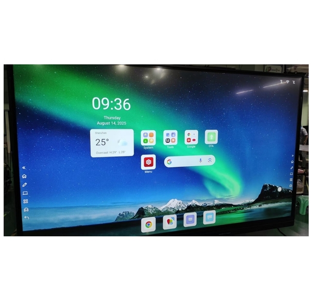 19 Years Factory Dual System Android 14 Interactive Touch Screen Monitor 4K Resolution Digital Smart Board for School Teaching