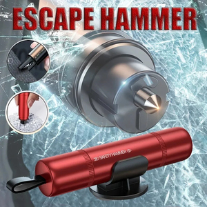 Mini marteau de sécurité 2-en-1 pour voiture, brise-vitre, outil de coupe de ceinture de sécurité, pièces de secours et d'évasion - Product Image 1