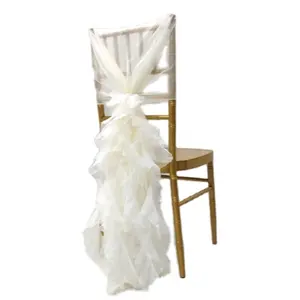 Пояс для стула с оборками для богемных свадеб ярко-розовый пояс для стула