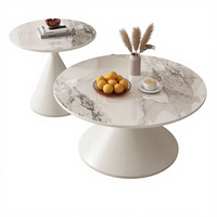 Ensemble de table basse moderne en acier inoxydable avec plateau en verre, durable et facile à nettoyer, meubles écologiques pour hôtels et salons