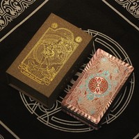 Cartes de Tarot et d'Oracle en PVC estampées or, luxueuses, durables et exquises, impression personnalisée, divination, prix d'usine, fabrication artisanale