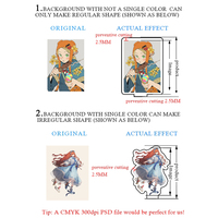 Pikakey – Support en acrylique découpé au laser personnalisé, figurine de personnage d'anime, socle en X, décoration pop culturelle