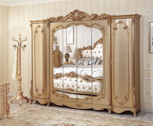 Factory Direct Supply Lowest Price Wooden <strong>Bedroom</strong> Decor <strong>Bedroom</strong> <strong>Accessories</strong> 4 Door Wardrobe GD15.2 - Product Image 6