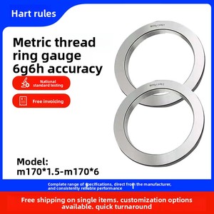 Jauges de contrôle qualité (Go/No Go) sur mesure, métriques et impériales, de grande précision et de grande taille (M180*1.5-M180*<span class=keywords><strong>6</strong></span>) 0.5 0.75 1 1.25 1.75 2 3 4 5 <span class=keywords><strong>6</strong></span> - Product Image 2