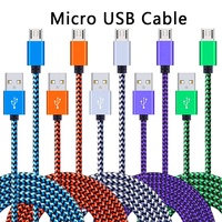 Câble de charge rapide Micro USB tressé à motif serpent 1/2/3m pour téléphones mobiles Android
