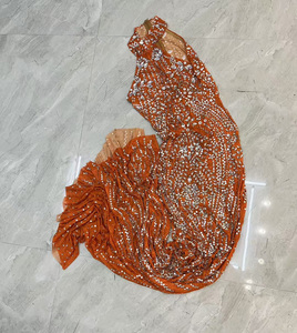 Novance Y4451 Fournisseur en vogue Robe de bal sirène avec strass Robe de bal avec traîne Robes rouges pour femmes Soirée élégante - Product Image 5