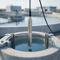 HRMC.WY-1 Capteur intégré de niveau d'eau et de température submersible haute précision IP68 RS485 4-20mA Prise en charge Modbus-RTU