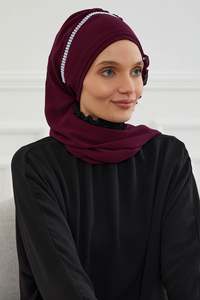 MOTIVE FORCE Bonnets et turbans instantanés en mousseline <span class=keywords><strong>de</strong></span> qualité supérieure pour femmes, avec accessoire floral unique - Product Image 3
