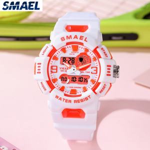 Reloj de Cuarzo SMAEL para Mujer, Relojes Deportivos, Resistentes al Agua 50M, Relojes de Pulsera con Doble Hora, Reloj Blanco de Moda 8083, Relojes Digitales para Dama - Product Image 1