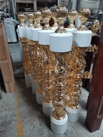 Balustrade en aluminium couleur or pour poteau d'escalier en bois de qualité supérieure pour escaliers élégants