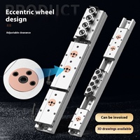 Rail de guidage linéaire biaxial intégré SGR15N avec curseur SGB15N et roulettes 3/4/5 rouleaux verrouillables, bloc SGB15N, guidage linéaire à longueur personnalisée