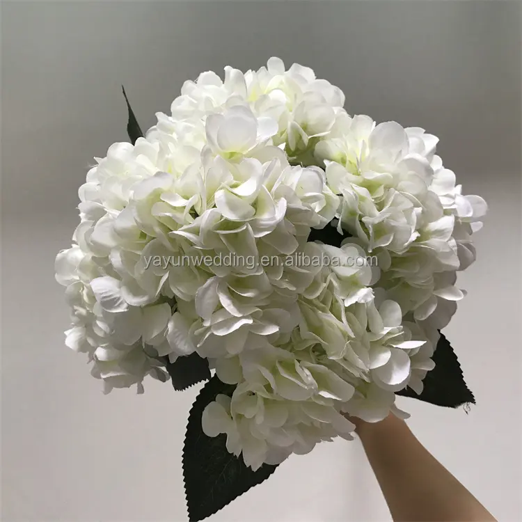 YR 3232 Flower Bouquet Pink Blue Purple White Silk Hydrangeas Artificial Flowers Wedding Decoration