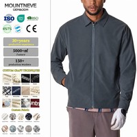 Chaqueta Bomber con Cierre Frontal para Hombre, Exterior de Nailon Liso, Dobladillo Cosido, Manga Larga, Ligera, para Uso Diario y Urbano, Producción OEM