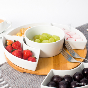 5 Pieces Custom Combination White Porcelain Wholesale Nut <strong>Set</strong> of <strong>Dishes</strong> Ceramic <strong>Serving</strong> <strong>Dish</strong> <strong>Set</strong> - Product Image 1