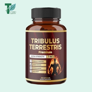 Capsules de <span class=keywords><strong>Tribulus</strong></span> Terrestris Biologiques et Végétaliennes avec Ashwagandha, Compléments Alimentaires à Base de Plantes pour l'Énergie et le Soutien de la Santé Digestive - Product Image 1