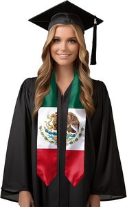Unisex messico bandiera Honor Stole fascia di laurea per gli studenti accessori per l'uniforme scolastica accessori per la laurea dei bambini - Product Image 3