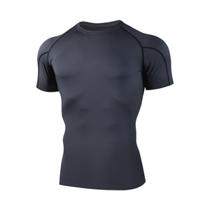 Men's <b>White</b> Quick Dry Knitted Short Sleeve O Neck Sports T-<b>Shirt</b> <b>Slim</b> <b>Fit</b> Solid Color Sporty Design - Product Image 2