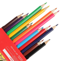 Coffret de crayons de couleur HB Mini, couleur unie, portables, en bois, estampés à chaud, lisses, pour enfants, voyage, dessin, école, art