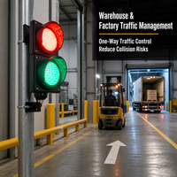 Feu de signalisation LED industriel étanche IP65 Stop/Go, indicateur rouge/vert pour pont-bascule minier et contrôle d'accès