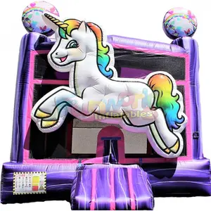 Inflatables unicorn castle bouncy jumping bouncer commercial sports bounce house unicorn bounce house