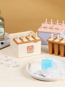 Moule à glaçons en silicone de qualité alimentaire avec couvercle, congélation rapide, facile à démouler, outil de fabrication de glaçons maison pour la maison - Product Image 3