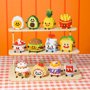 Blocs de construction en micro-particules, modèle de frites et de hamburgers, jouet éducatif pour enfants de 5 à 14 ans, puzzle à faire soi-même, cadeau - Product Image 2