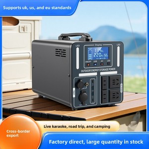 Station d'énergie portable extérieure 220V Lithium-Ion LCD haute capacité 2000W à onde sinusoïdale pure pour la vente de rue et le streaming en direct - Product Image 5