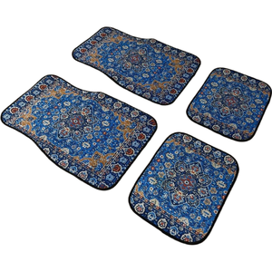 Tapis de sol de voiture en polyester oriental <span class=keywords><strong>persan</strong></span> 4 pièces, résistant aux taches, durable, facile d'entretien, 6 mm d'épaisseur, ensemble complet, tapis de voiture, couverture complète - Product Image 4