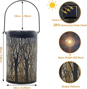 Solar Powered Gardenlamp <b>Lights</b>, Outdoor Waterproof Metal <b>Branch</b> Decorative Projection <b>Lights</b> - Product Image 2