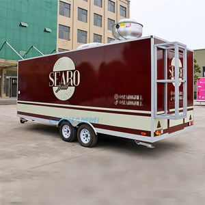 Carretto Mobile per Street Food, Mini Chiosco per Hot Dog e Gelati, Rimorchio per Fast Food Completamente Attrezzato, Food Truck Compatto - Product Image 6